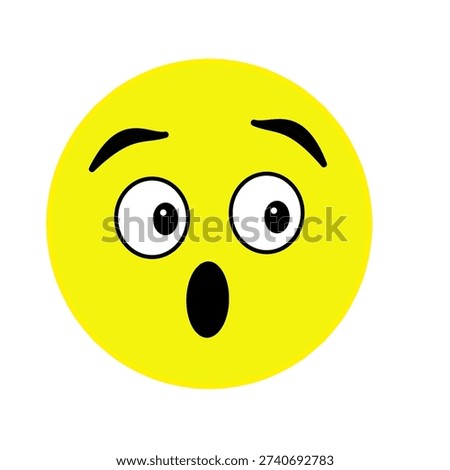 shocking emotion face yellow color expression feeling shock awe mouth