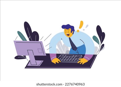 Shocking Result Report Vector Illustration