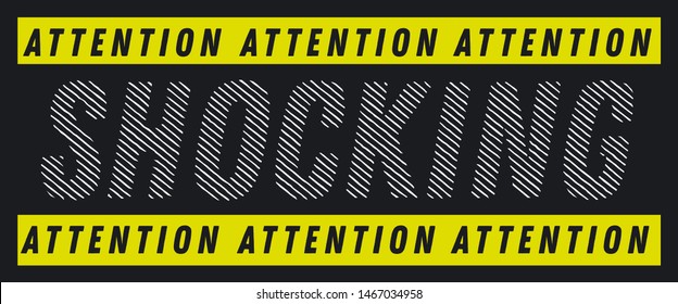 Shocking sign on white background