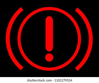 Shocking symbol. The bright red is stylish and has a black background. As vector image