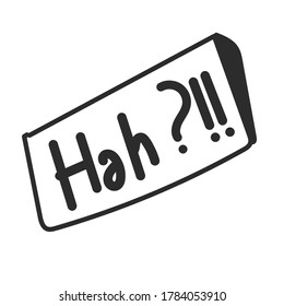 shocking text illustration with hah word. vector illustration