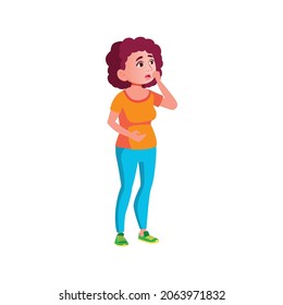 shocking young lady look at shop seasonal discount cartoon vector. shocking young lady look at shop seasonal discount character. isolated flat cartoon illustration