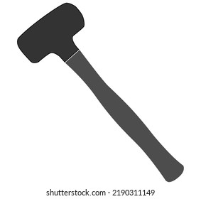 El martillo impactante con vector blanco y negro