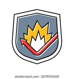 shockproof color icon vector. shockproof sign. isolated symbol illustration