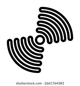 Shockwave Vector Line icon Design