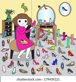 Shoe Addiction, a woman can never have too many shoes.