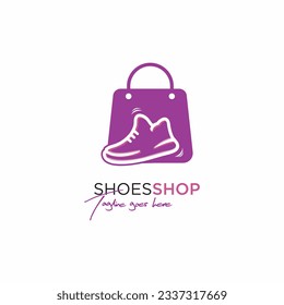 Shoe bag or shoe shop vector symbol. Suitable for business, web, online shop, social media