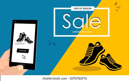 shoe banner, website promotion banner