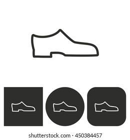 Shoe - black and white icons. Vector illustration.