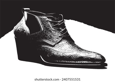 imagen de la ilustración del vector de textura en blanco y negro de zapata superposición textura de fondo monocromo