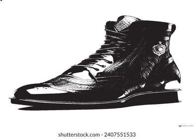 imagen de la ilustración del vector de textura en blanco y negro de zapata superposición textura de fondo monocromo