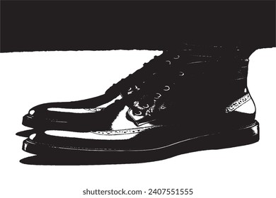 shoe black and white texture vector illustration image overlay monochrome grunge background texture
