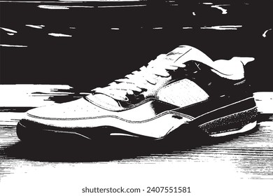 shoe black and white texture vector illustration image overlay monochrome grunge background texture