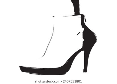shoe black and white texture vector illustration image overlay monochrome grunge background texture