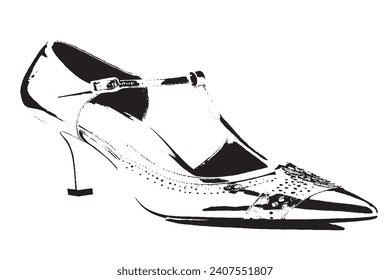 shoe black and white texture vector illustration image overlay monochrome grunge background texture
