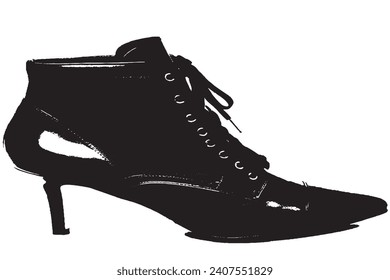 shoe black and white texture vector illustration image overlay monochrome grunge background texture