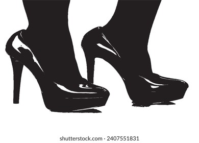 shoe black and white texture vector illustration image overlay monochrome grunge background texture