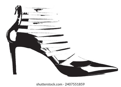 shoe black and white texture vector illustration image overlay monochrome grunge background texture