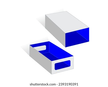 Shoe Box, Match Box Dieline Template, Editable Vector File