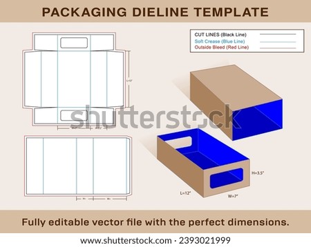 Shoe Box, Match Box Dieline Template, Editable Vector File