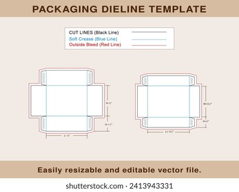 Shoe Box, Rectangle Box, Packaging box, Dieline Template, Editable Vector File,