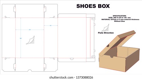 Shoe boxes are simple & attractive.  Box does not use glue.