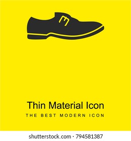 Shoe bright yellow material minimal icon or logo design