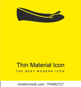 Shoe bright yellow material minimal icon or logo design