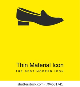 Shoe bright yellow material minimal icon or logo design