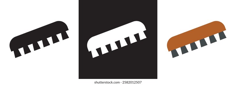 Shoe brush icon. . isolated on white and black background. vector illustration. EPS 10