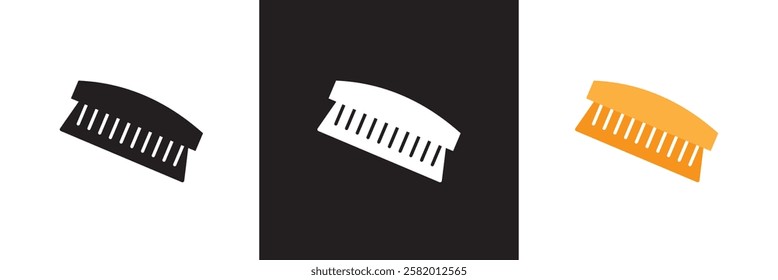 Shoe brush icon. . isolated on white and black background. vector illustration. EPS 10