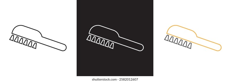 Shoe brush icon. . isolated on white and black background. vector illustration. EPS 10