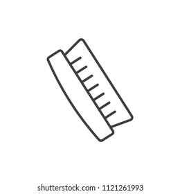 Shoe brush line icon.