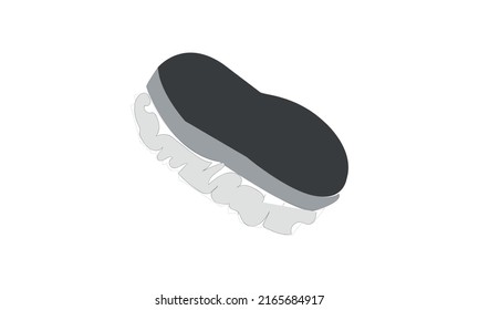 shoe brush with simple design