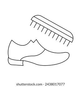 Diseño de iconos de línea de vectores de zapatos