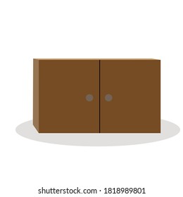 The shoe cabinet vector drawing can be used to compose various articles