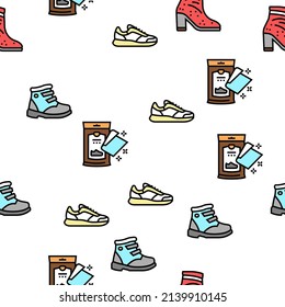 Schuhzubehör, Vektorgrafik - Illustration mit nahtlosem Muster