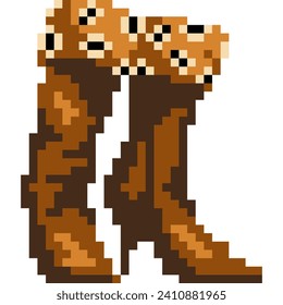 Shoe cartoon icon in pixel style