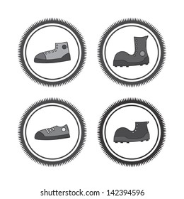 shoe cartoon icon set