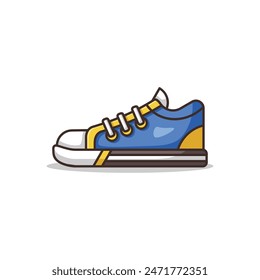 Shoe Cartoon Vector Illustration - Isolated on a White Background.