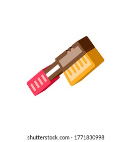 Shoe Clean Brush Icon Vektorgrafik. Isometrisches Schuhputzzeichen. farbige einzelne Symbolillustration