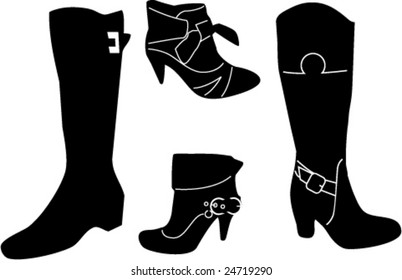 shoe collection - vector