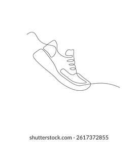 shoe continuous line drawing. shoe one line illustration