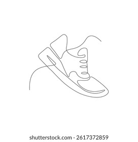 shoe continuous line drawing