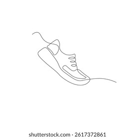 shoe continuous line drawing. shoe one line illustration