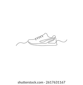 shoe continuous line drawing