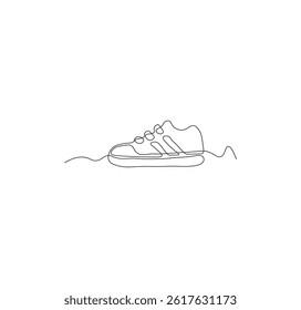 shoe continuous line drawing. shoe one line illustration