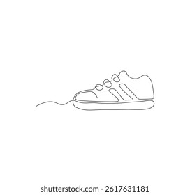 shoe continuous line drawing. shoe one line illustration