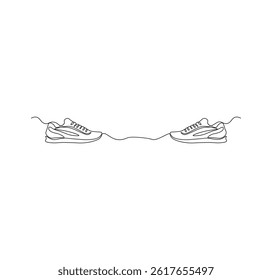 shoe continuous line drawing. shoe one line illustration