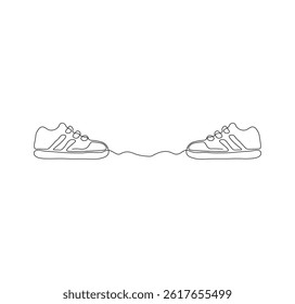 shoe continuous line drawing. shoe one line illustration
